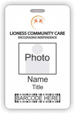 (image for) Lioness Community Care Corp Barcode ID Vertical badge