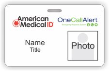 (image for) American Medical ID Photo ID Horizontal badge