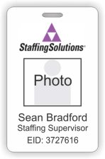 (image for) Staffing Solutions Photo ID Vertical badge
