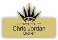 (image for) Crown Realty Shaped Gold badge