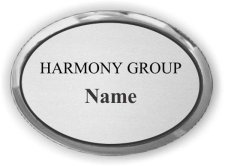 (image for) Harmony Group Oval Executive Silver Badge - No Title