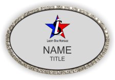 (image for) Liberty Star Mortgage Oval Bling Silver badge