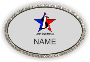 (image for) Liberty Star Mortgage Oval Bling Silver badge