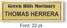 (image for) Green Hills Mortuary Small Executive Gold badge