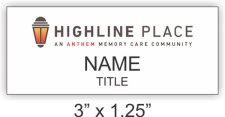 (image for) Highline Place Standard White Square Corner badge