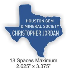 (image for) Houston Gem & Mineral Society Shaped Other badge