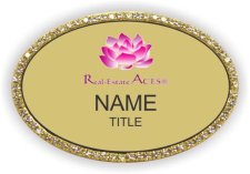 (image for) Real-Estate ACES® Oval Bling Gold badge