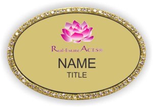 (image for) Real-Estate ACES® Oval Bling Gold badge