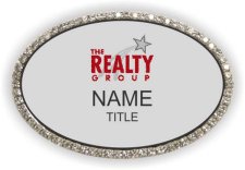 (image for) The Realty Group Oval Bling Silver badge
