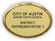 (image for) City of Austin Oval Executive Gold badge