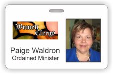(image for) Women Clergy Photo ID Horizontal badge