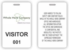 (image for) Whole Herb Company ID Vertical Double Sided badge
