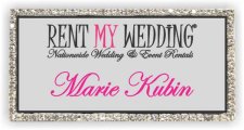 (image for) RENT MY WEDDING Bling Silver badge