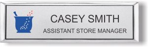 (image for) Walgreens Pharmacy Small Executive Silver Badge (Style A)