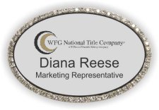 (image for) WFG National Title Company Oval Bling Silver badge