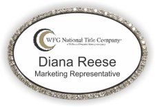 (image for) WFG National Title Company Oval Bling Silver Other badge