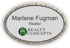 (image for) Realty Concepts, LTD Oval Bling Silver badge