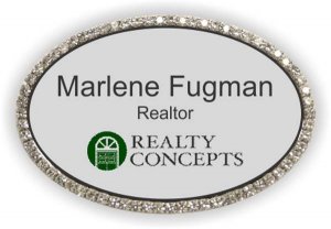 (image for) Realty Concepts, LTD Oval Bling Silver badge