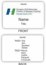 (image for) Surgical & Endoscopy Center of Bergen County ID Horizontal Double Sided badge
