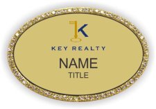 (image for) Key Realty, LLC. Oval Bling Gold badge