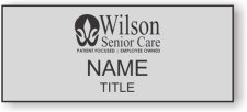 (image for) Wilson Senior Care Standard Silver Square Corner badge