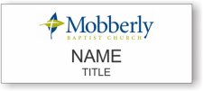 (image for) Mobberly Baptist Church Standard White Square Corner badge