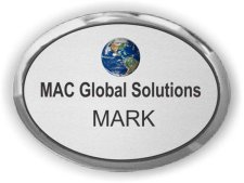 (image for) MAC Global Solutions Oval Executive Silver badge