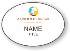 (image for) A LITTLE R&R HOME CARE Oval White badge
