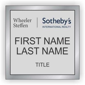 (image for) Wheeler Steffen Sotheby\'s International Realty Shaped Silver badge