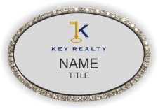 (image for) Key Realty, LLC. Oval Bling Silver badge
