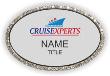 (image for) The Cruise Experts Oval Bling Silver badge