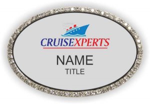 (image for) The Cruise Experts Oval Bling Silver badge