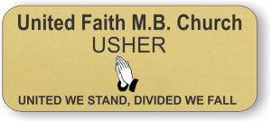 (image for) United Faith M.B. Church Standard Gold badge