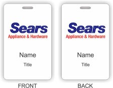 (image for) Sears ID Vertical Double Sided badge