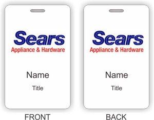 (image for) Sears ID Vertical Double Sided badge