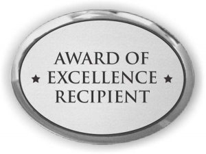 (image for) Barrett & Stokely Award Oval Executive Silver Badge