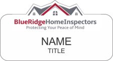 (image for) Blue Ridge Home Inspectors Shaped White badge