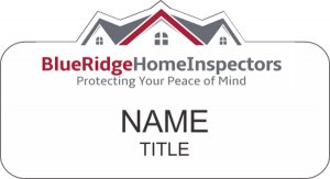 (image for) Blue Ridge Home Inspectors Shaped White badge