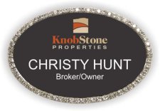 (image for) Knobstone Properties Oval Bling Silver Other badge