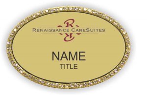 (image for) renaissance care center inc Oval Bling Gold badge