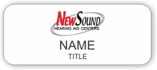(image for) NewSound Hearing - Standard White Badge
