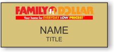 (image for) Family Dollar Standard Gold Square Corner badge