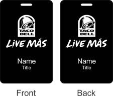 (image for) Taco Bell ID Vertical Double Sided Badge - (Live Mas)