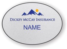 (image for) Dickey McCay Insurance Oval Silver badge