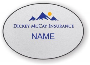 (image for) Dickey McCay Insurance Oval Silver badge