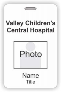 (image for) Valley children\'s central hospital Photo ID Vertical badge