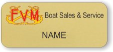(image for) FVM Boat Sales & Service Shaped Gold badge