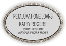 (image for) Petaluma Home Loans Oval Bling Silver badge