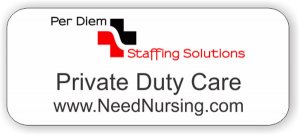 (image for) Per Diem Staffing Solutions Standard White Badge