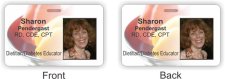 (image for) Sharon Pendergast Photo ID Horizontal Double Sided badge